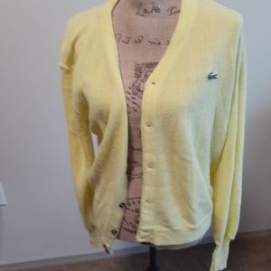 Zod Lacoste Large Yellow Long Sleeve Sweater